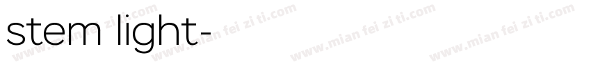 stem light字体转换